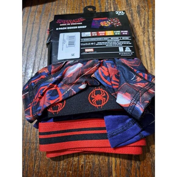 New 2XL TWO Packs of 2 Spiderman Across Spider Verse Boxer Briefs Mens Underwear - Picture 3 of 4